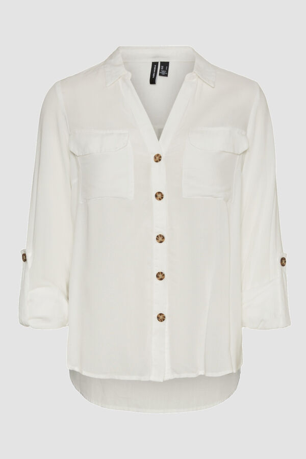 Vero Moda Camisa de riscas Branco