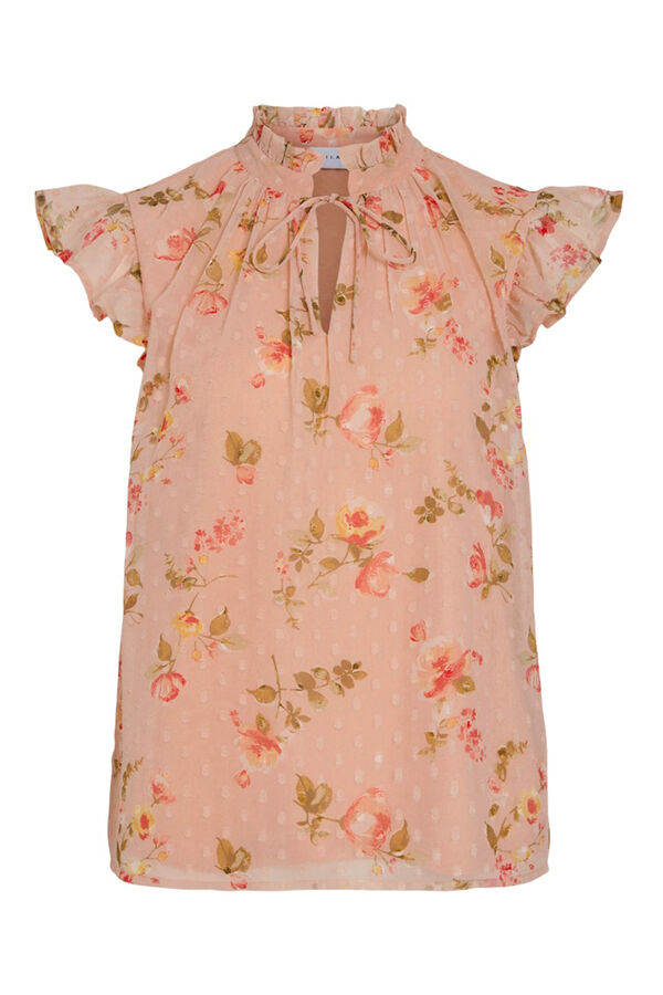 Vila Blusa plumeti estampada Rosa