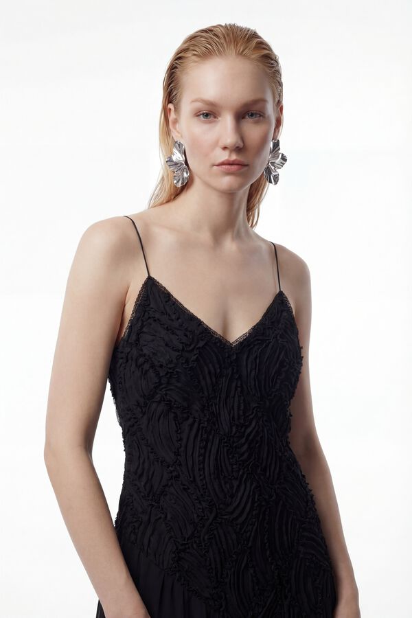 Vero Moda Vestido midi de tirantes Negro