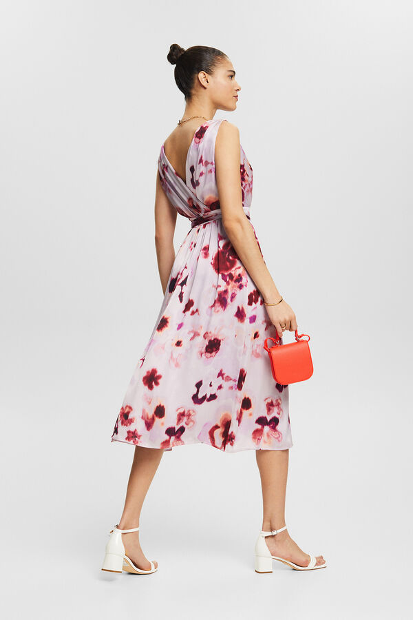 Esprit Vestido largo estampado floral plisado Multicolor