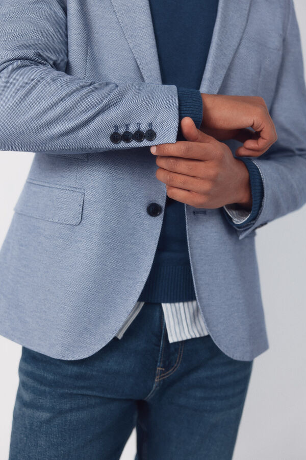 Cortefiel Blazer de malha Azul