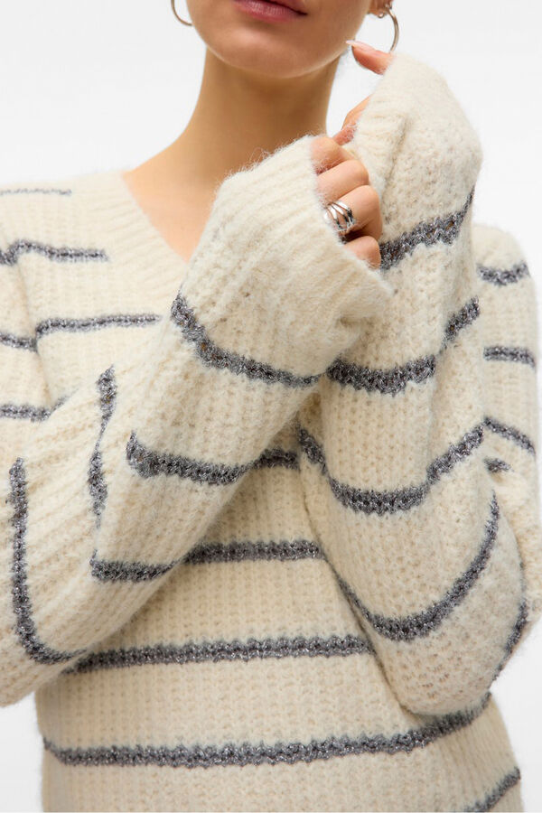 Vero Moda Jersey de punto detalles l&uacute;rex Beige
