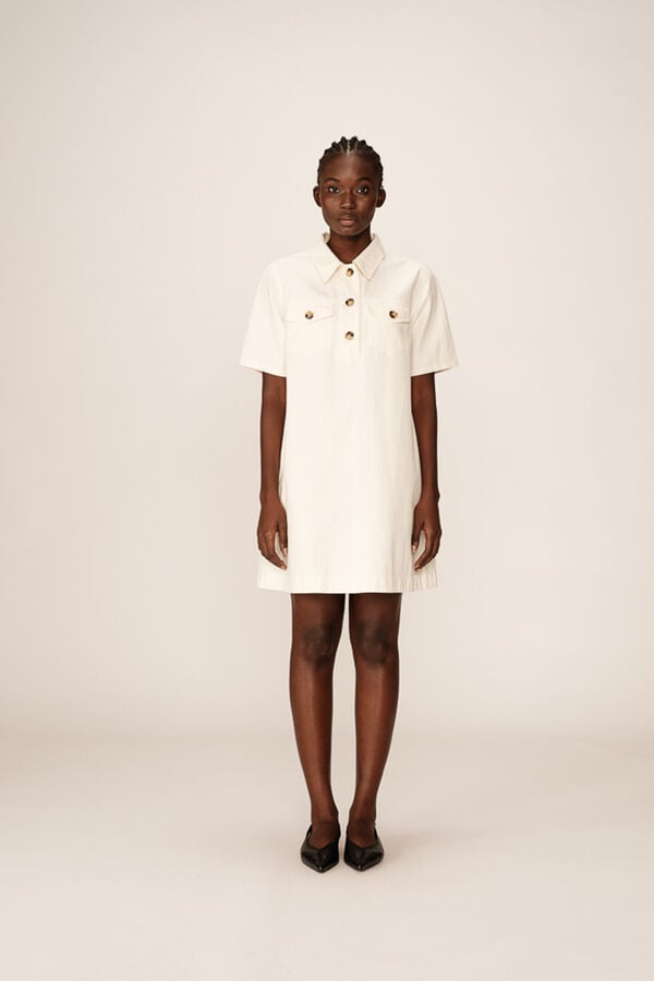 Grace & Mila Vestido curto de algod&atilde;o Branco