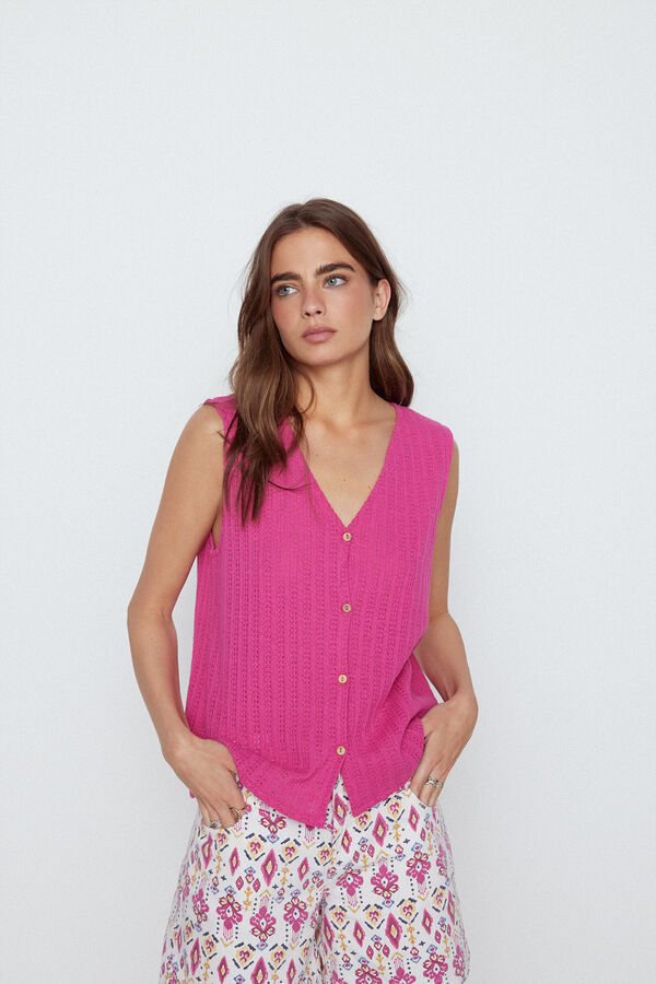 Slowlove Chaleco crochet Lila