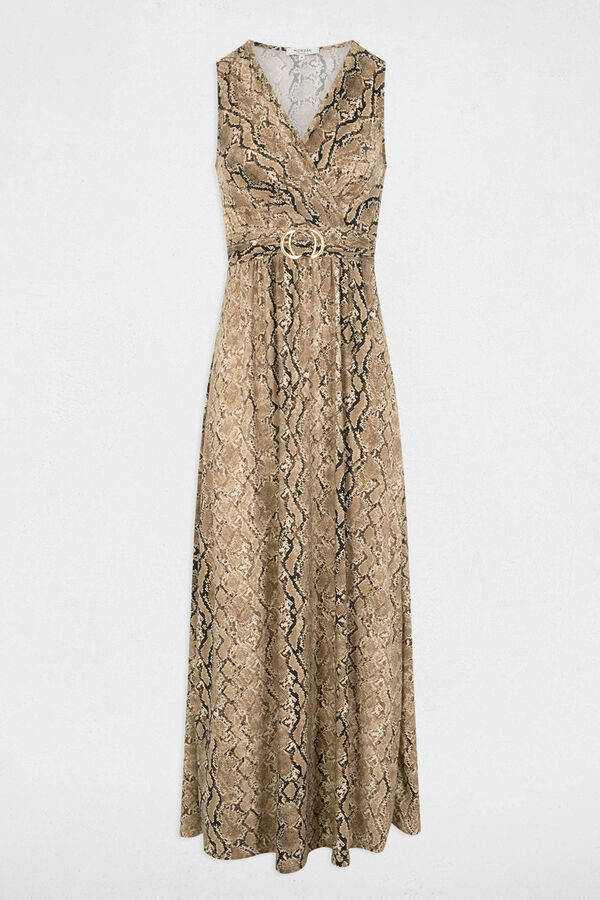 Morgan Vestido comprido reto estampado Multicolorido