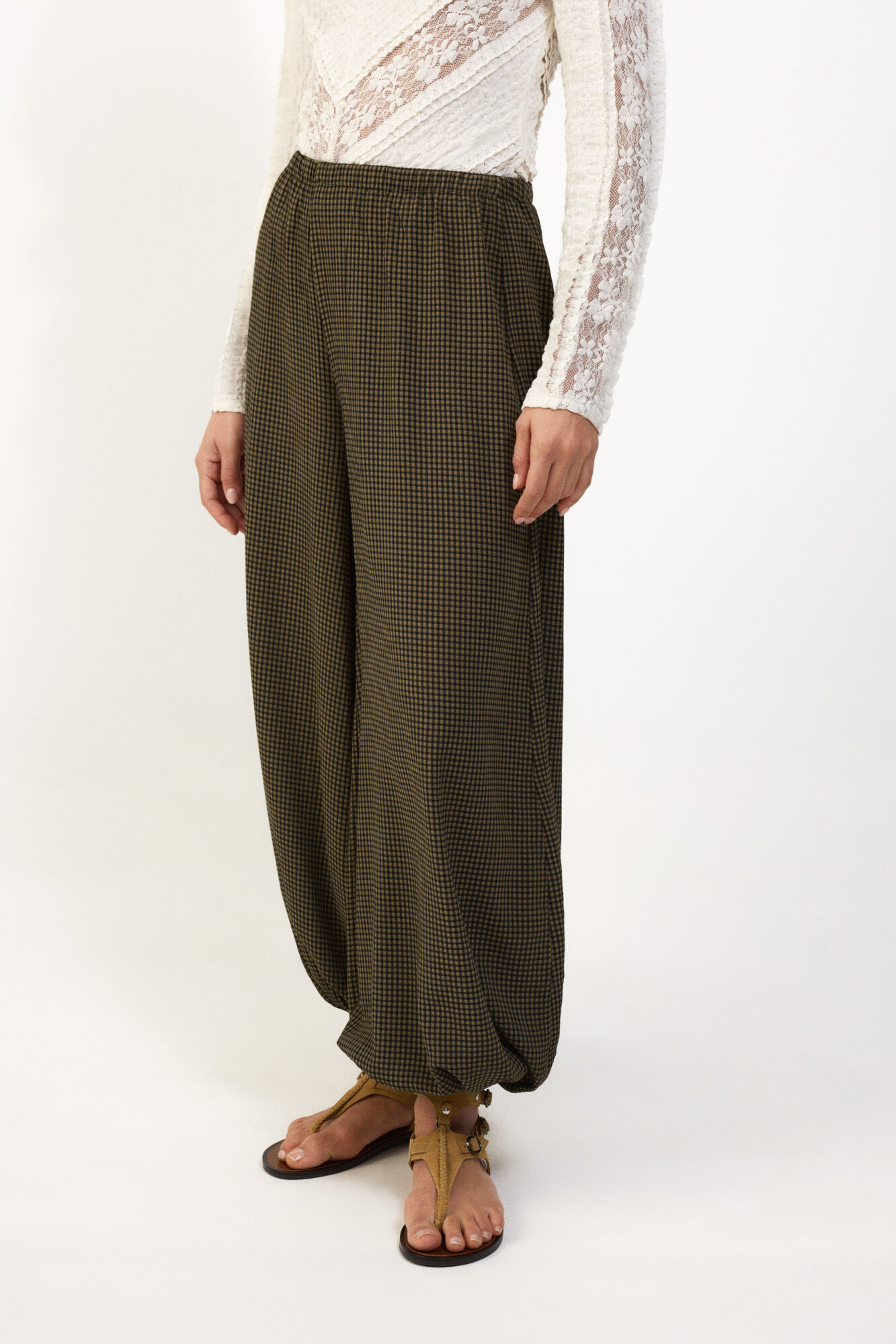 Slowlove Cal&ccedil;a bombacha xadrez