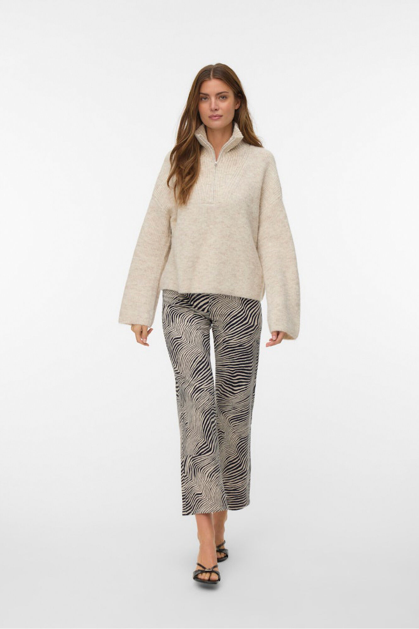 Vero Moda Pantal&oacute;n vaquero animal print
