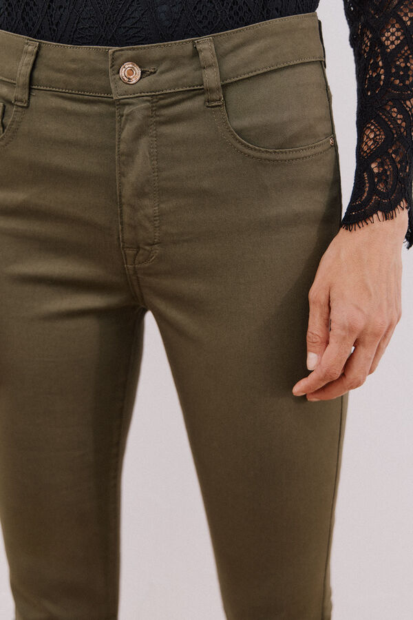 Cortefiel Pantalones Sensational color Kaki