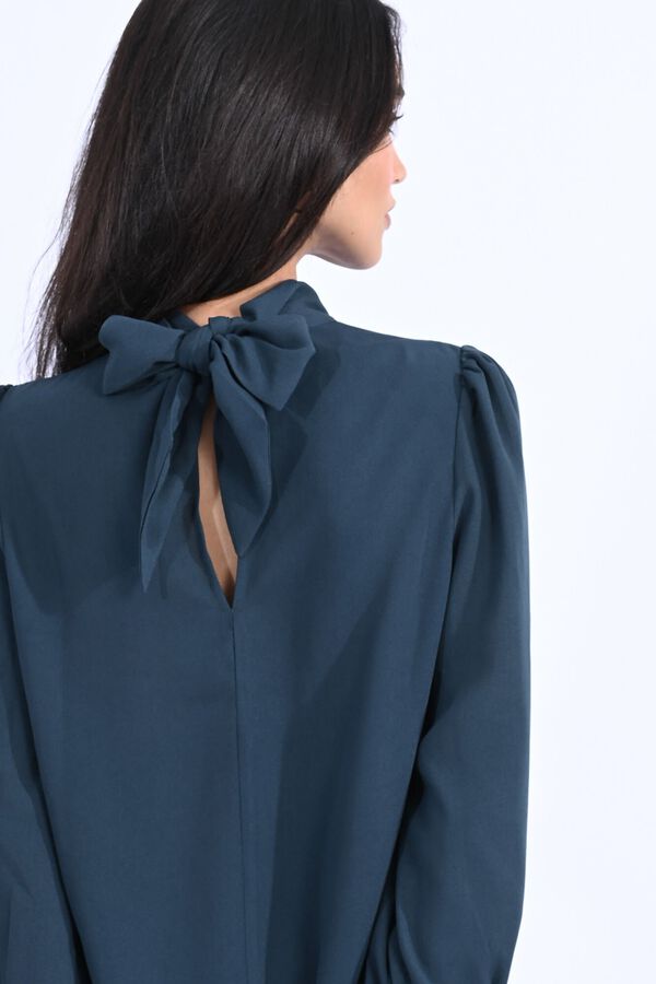 Molly Bracken Blusa de manga comprida com la&ccedil;ada Azul