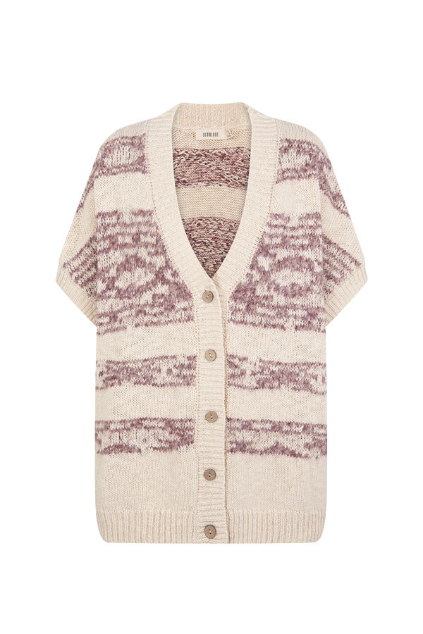 Slowlove Chaleco jacquard Marfil