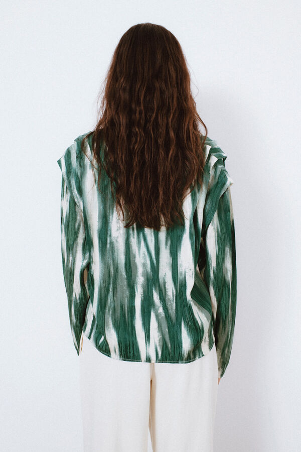 Vila Blusa manga comprida estampada Cinzento