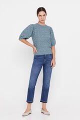 Cortefiel Pantal&oacute;n crop recto Azul