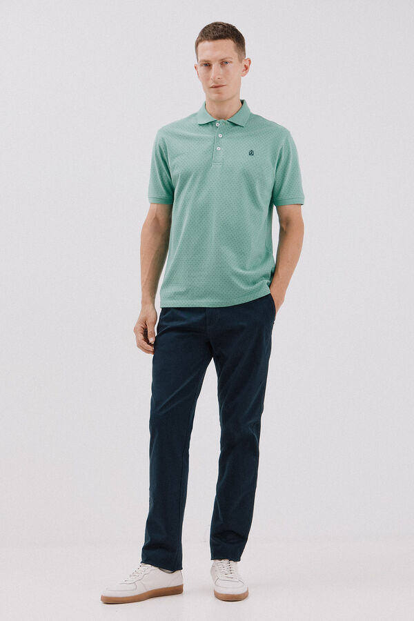 Cortefiel Polo estampado Verde