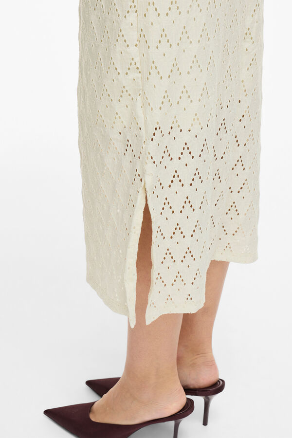 Vila Vestido midi vazado Cinzento