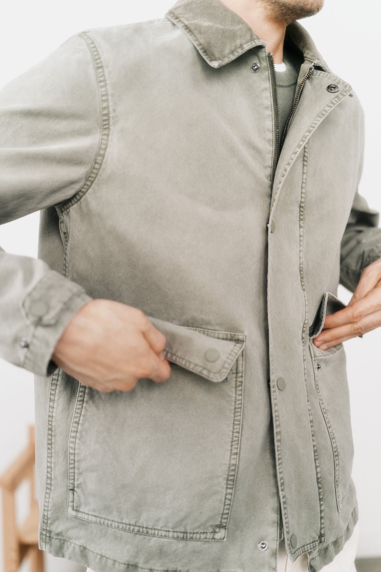 OOTO Chaqueta algod&oacute;n lavada