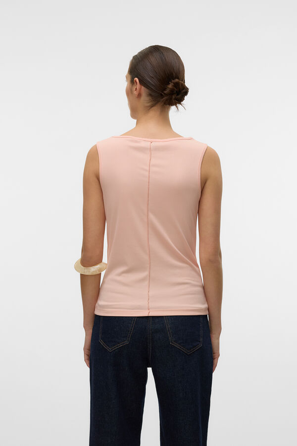 Vero Moda Camiseta de tirantes y cuello barco Rosa