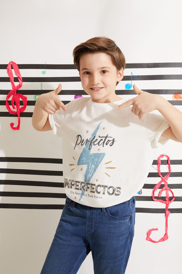 Cortefiel Camiseta infantil Perfectos Imperfectos Blanco