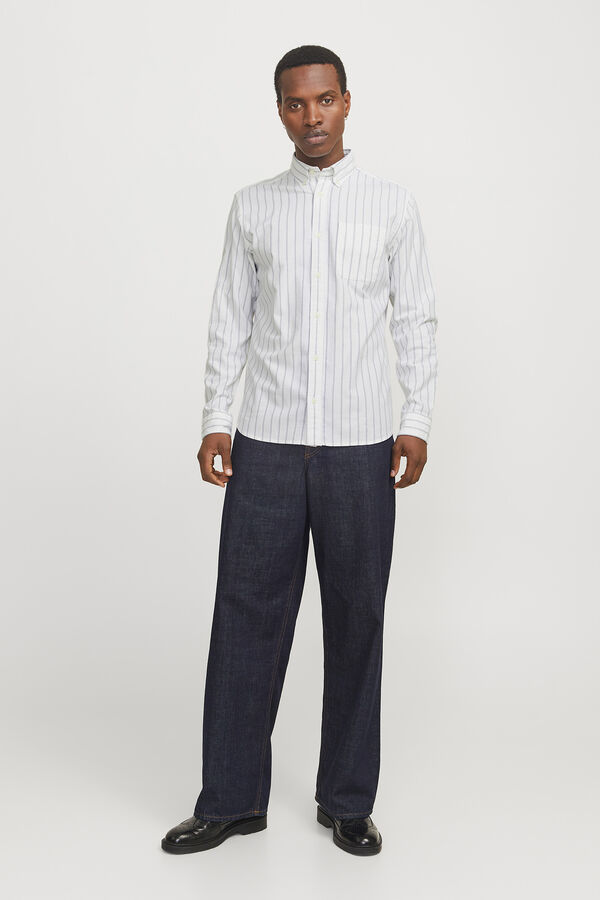 Jack & Jones Camisa oxford slim fit Blanco