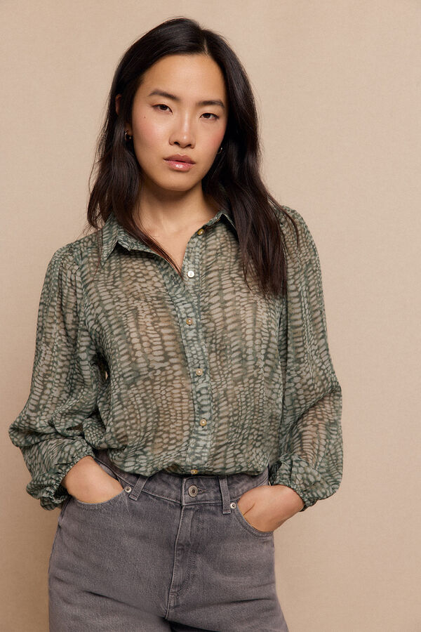 Slowlove Camisa estampada Verde