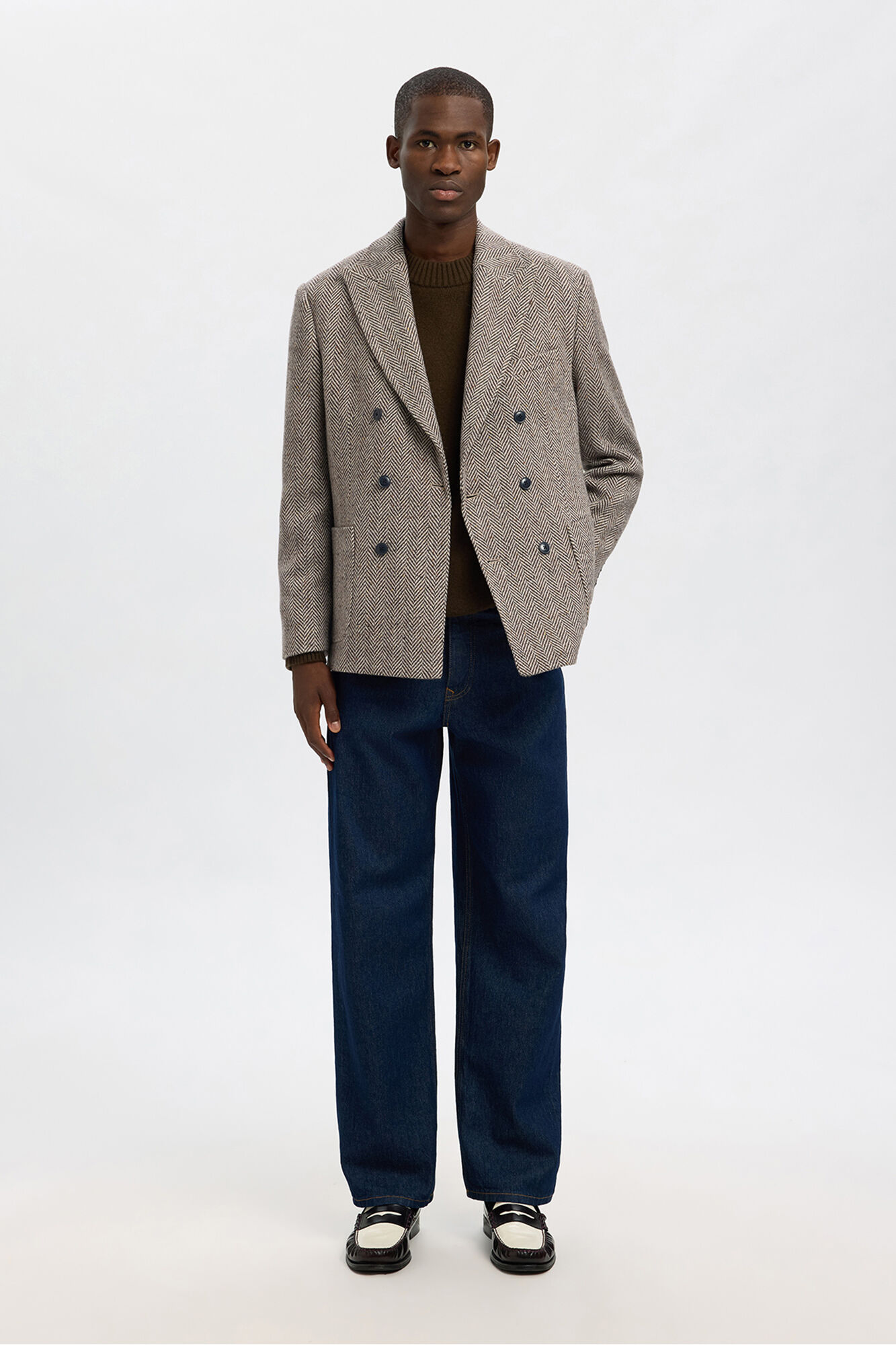 Selected Blazer de l&atilde; trespassado