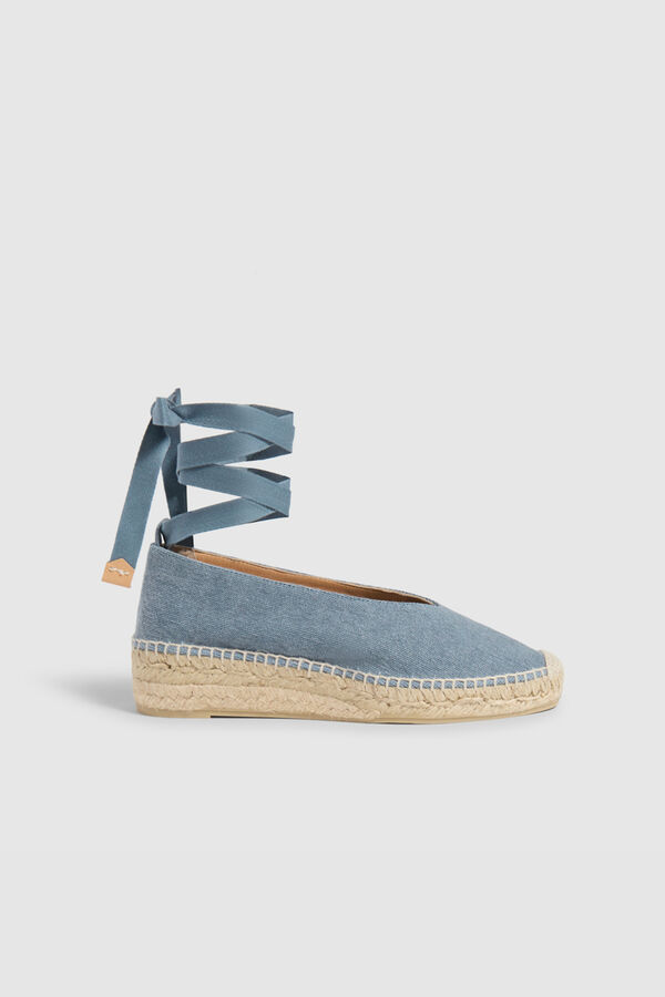 Castañer Sabrina Gea elaborada em lona Azul