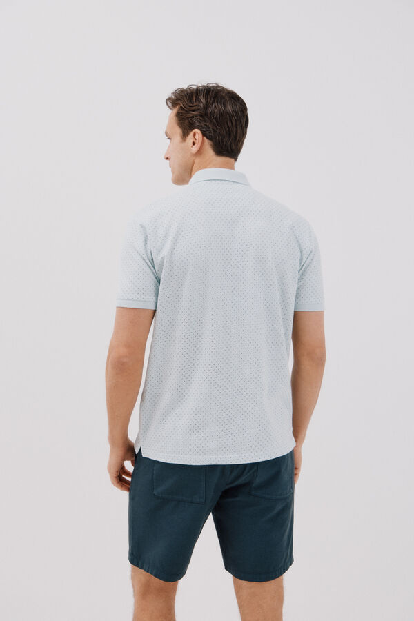 Cortefiel Polo estampado Azul