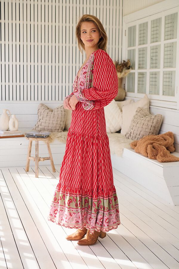 Jaase Vestido comprido Teresa Vermelho