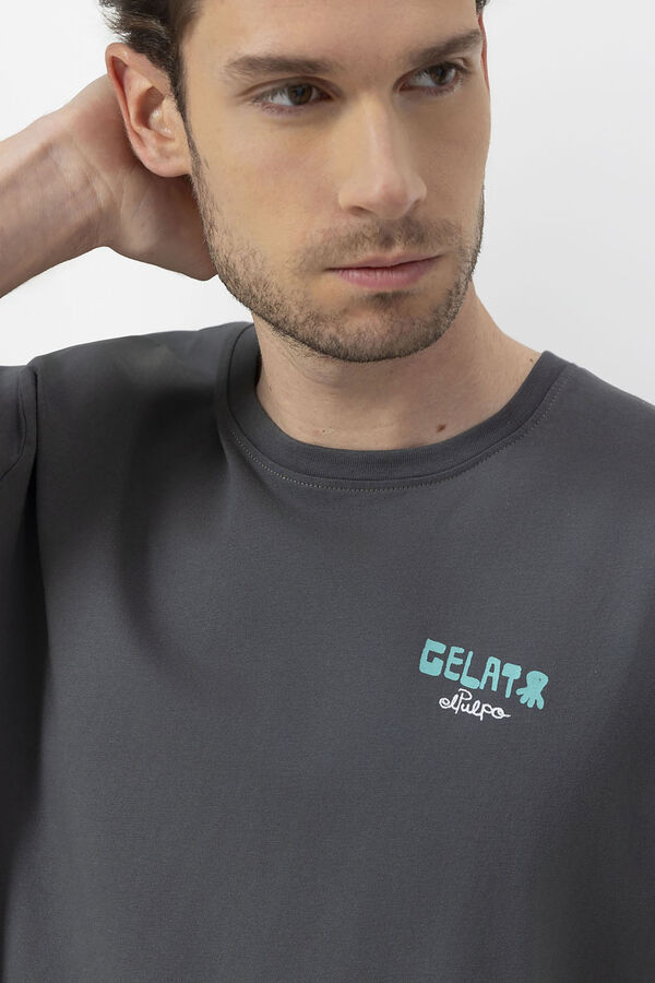 elPulpo Camiseta estampado elPulpo Gelato Cinzento