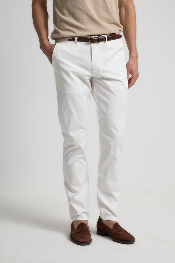 PuroEGO Chinos algod&atilde;o Ecru
