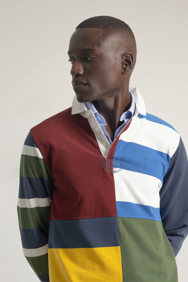 PuroEGO Camisa polo patchwork Multicolorido