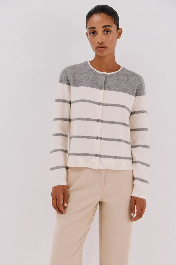 Cortefiel Chaqueta tacto suave Gris