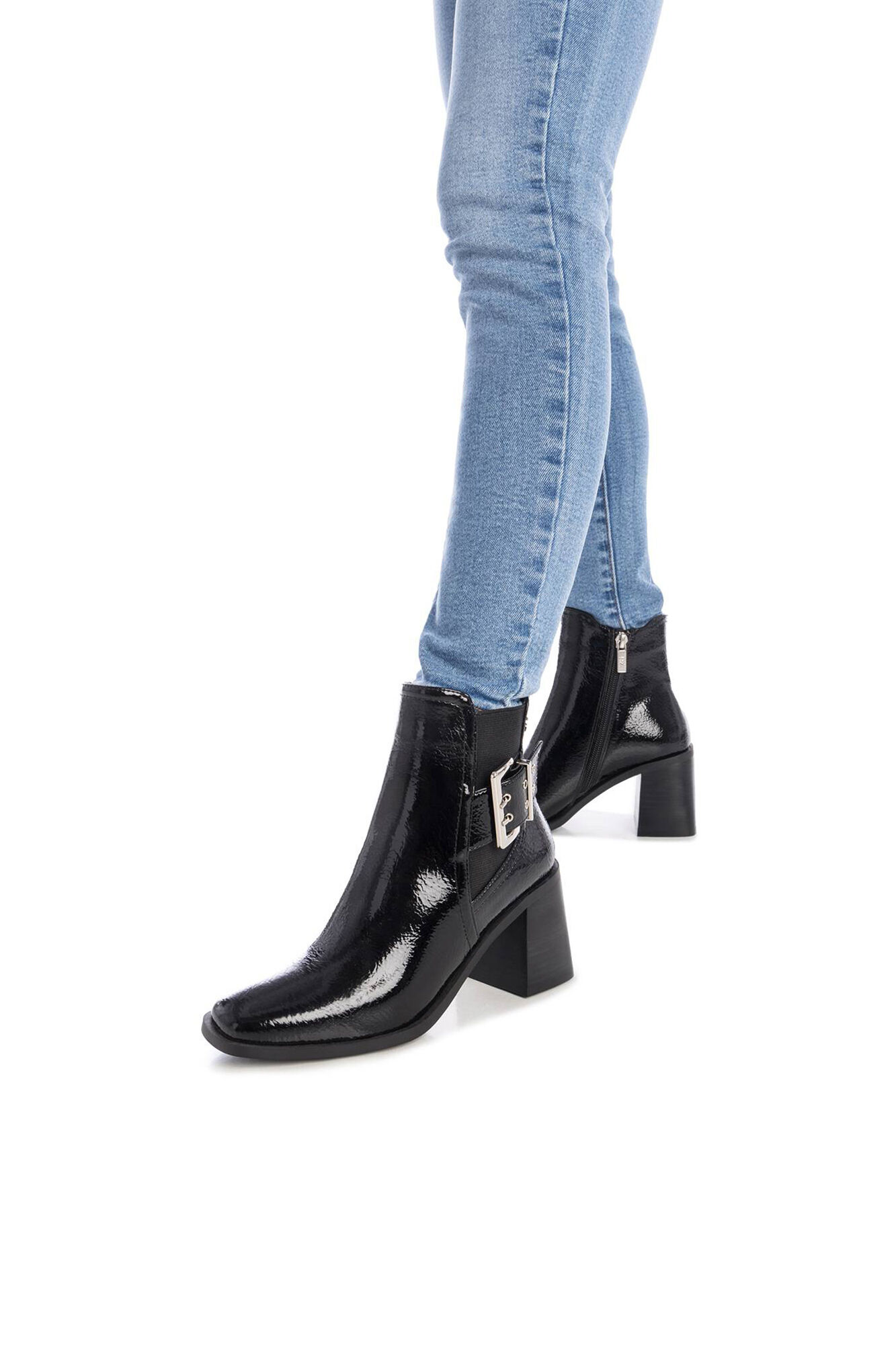 XTI Botins de salto estilo Chelsea
