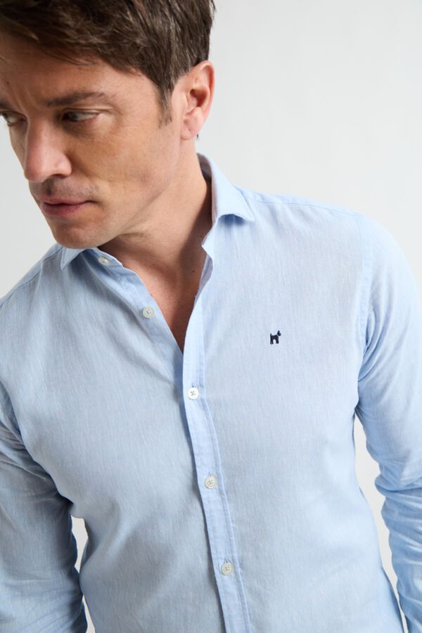 Williot Camisa Lino Mil Rayas Azul marino