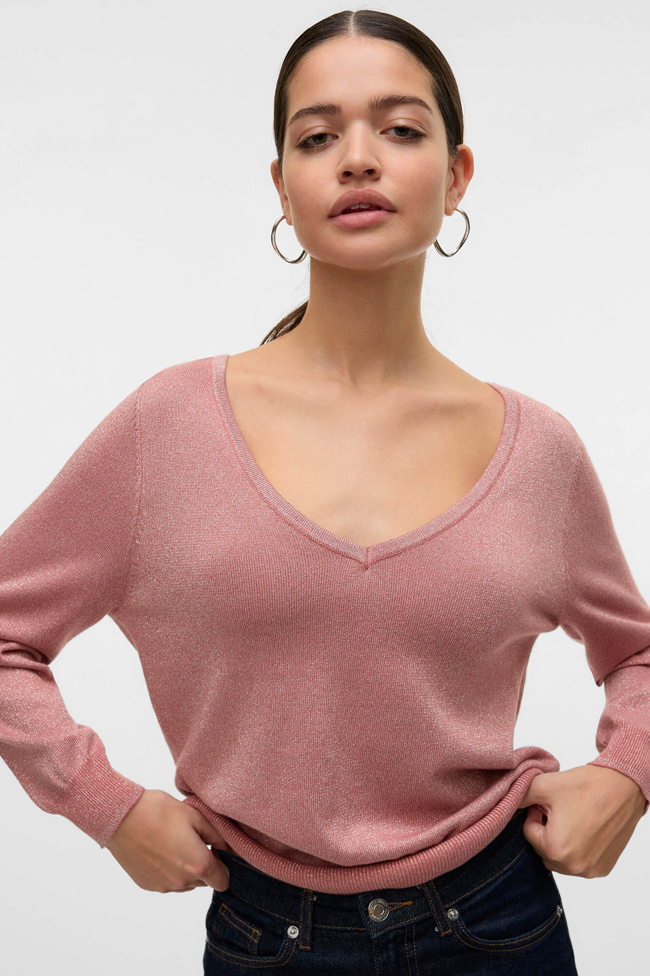 Vero Moda Jersey manga larga de lurex