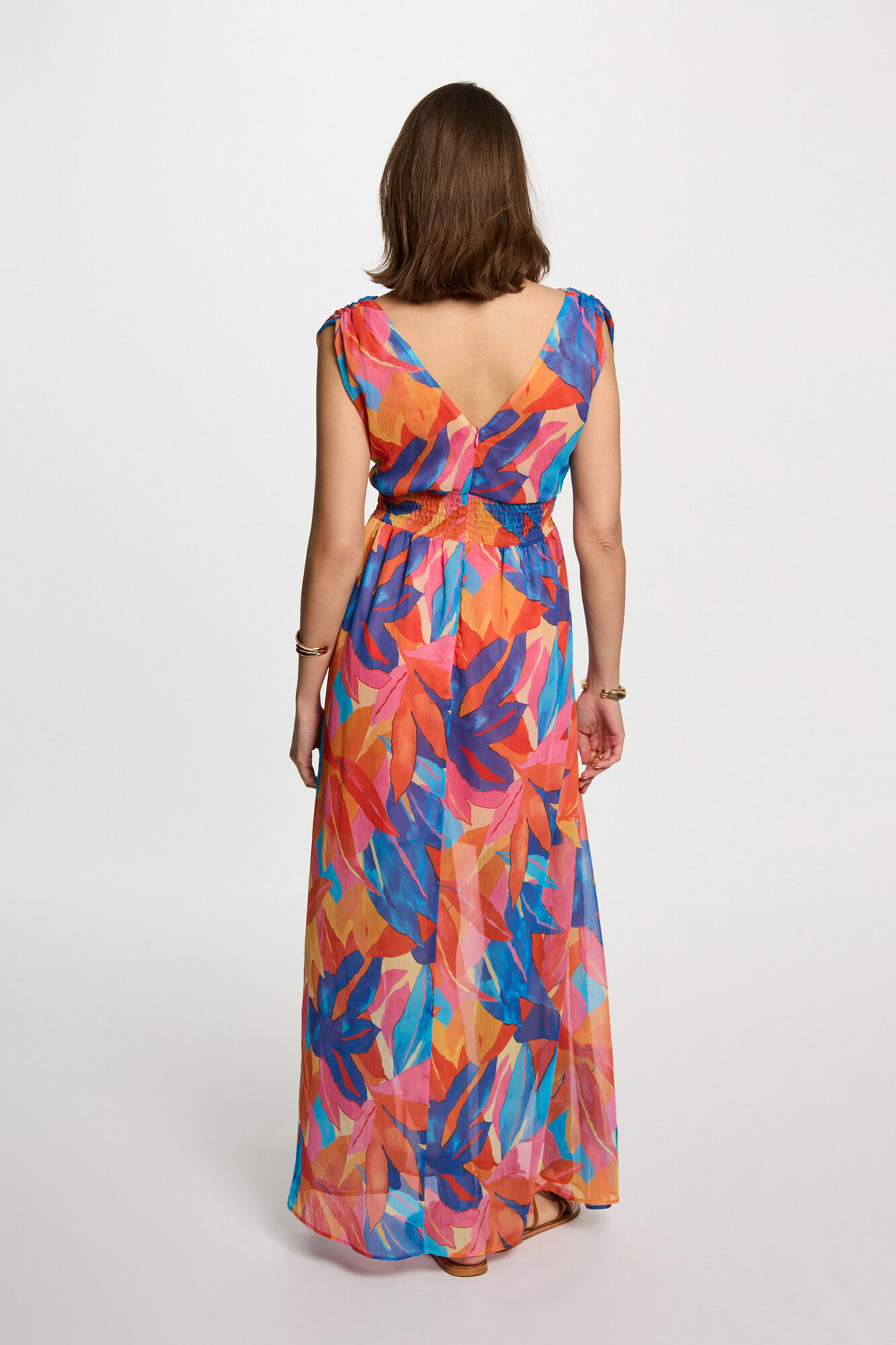 Morgan Vestido largo recto estampado