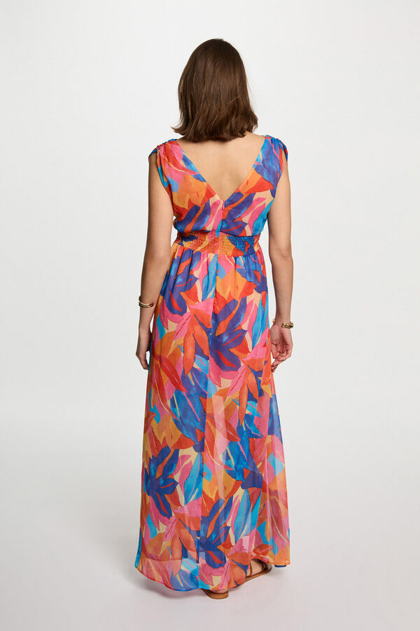 Morgan Vestido comprido reto estampado Multicolorido