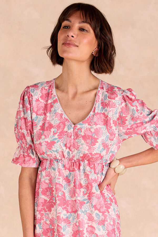 Polín Et Moi Vestido curto floral Cora Impressão