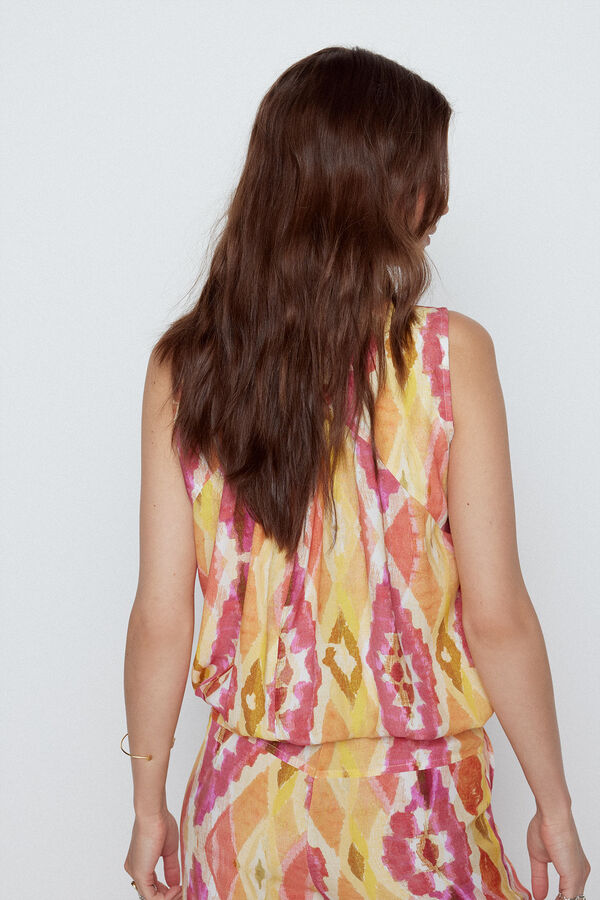 Slowlove Top sin mangas estampado Multicolor