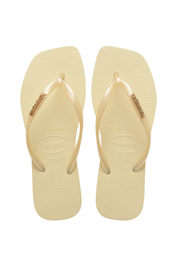 Havaianas Slim Square Logo Metallic Amarelo