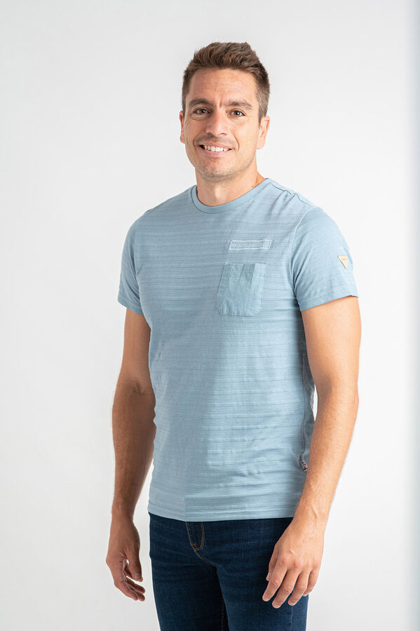 Privata T-shirt de manga curta 100% algod&atilde;o Azul