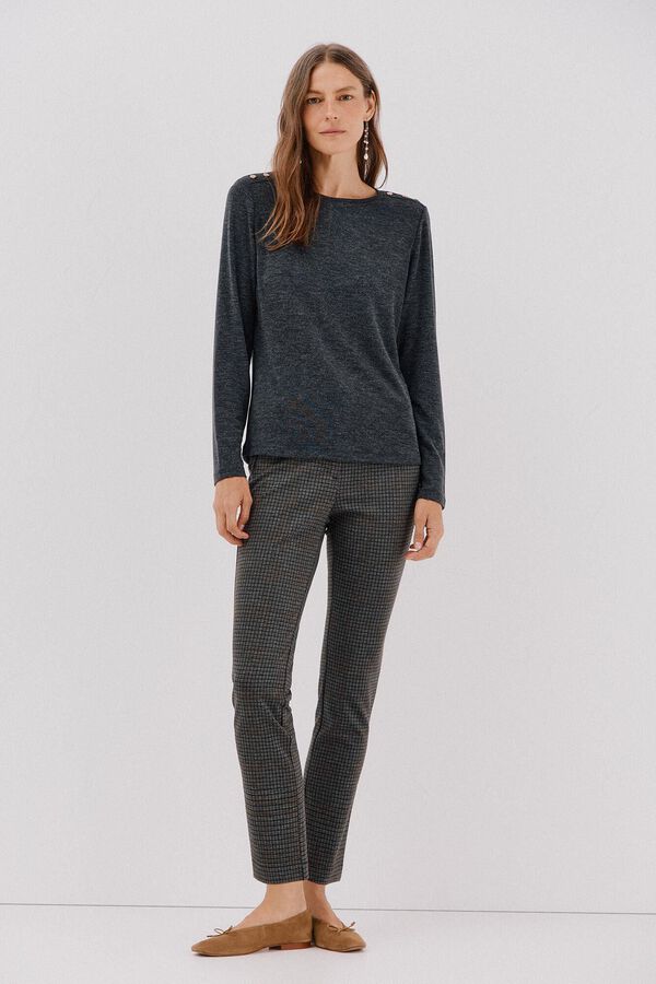 Cortefiel Camisa de caixa de bot&otilde;es Cinzento