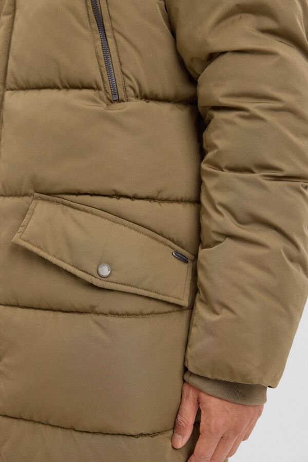 Cortefiel Parka acolchada Kaki