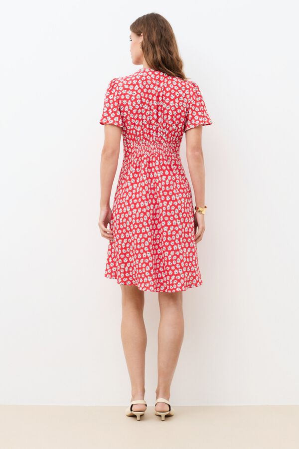 Caroll Vestido curto com estampado floral Multicolorido
