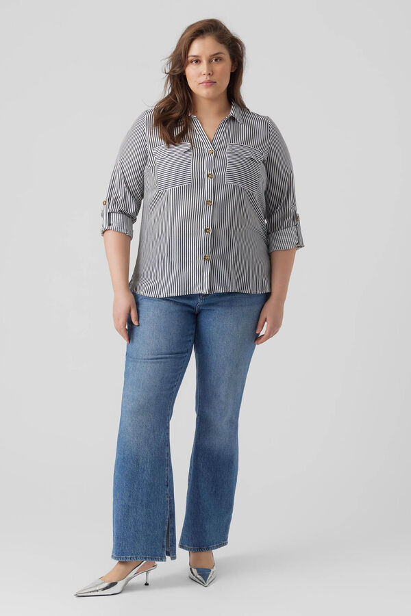 Vero Moda Curve Camisa talla grande Estampado azul