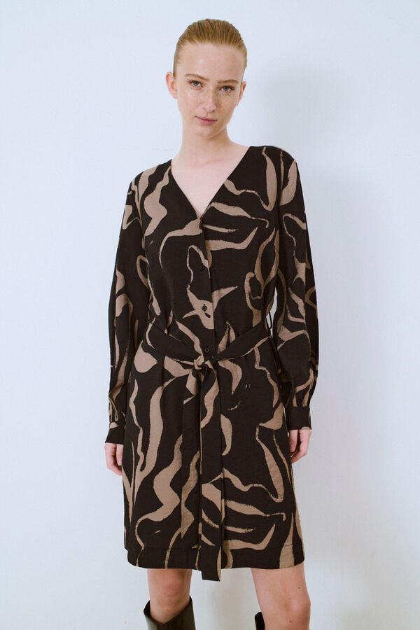 Object Vestido curto estampado Preto