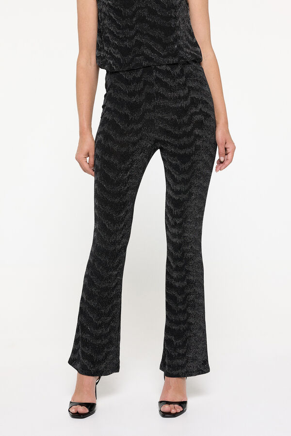 Vero Moda Calças de lurex Preto