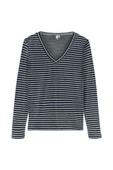 Vero Moda Camiseta básica riscas de manga comprida Azul