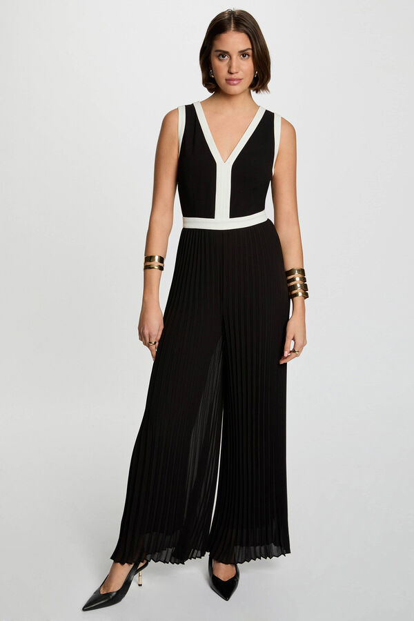 Morgan Macac&atilde;o comprido plissado Preto