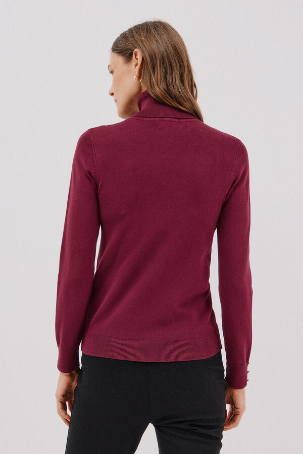 Cortefiel Jersey cuello vuelto Granate