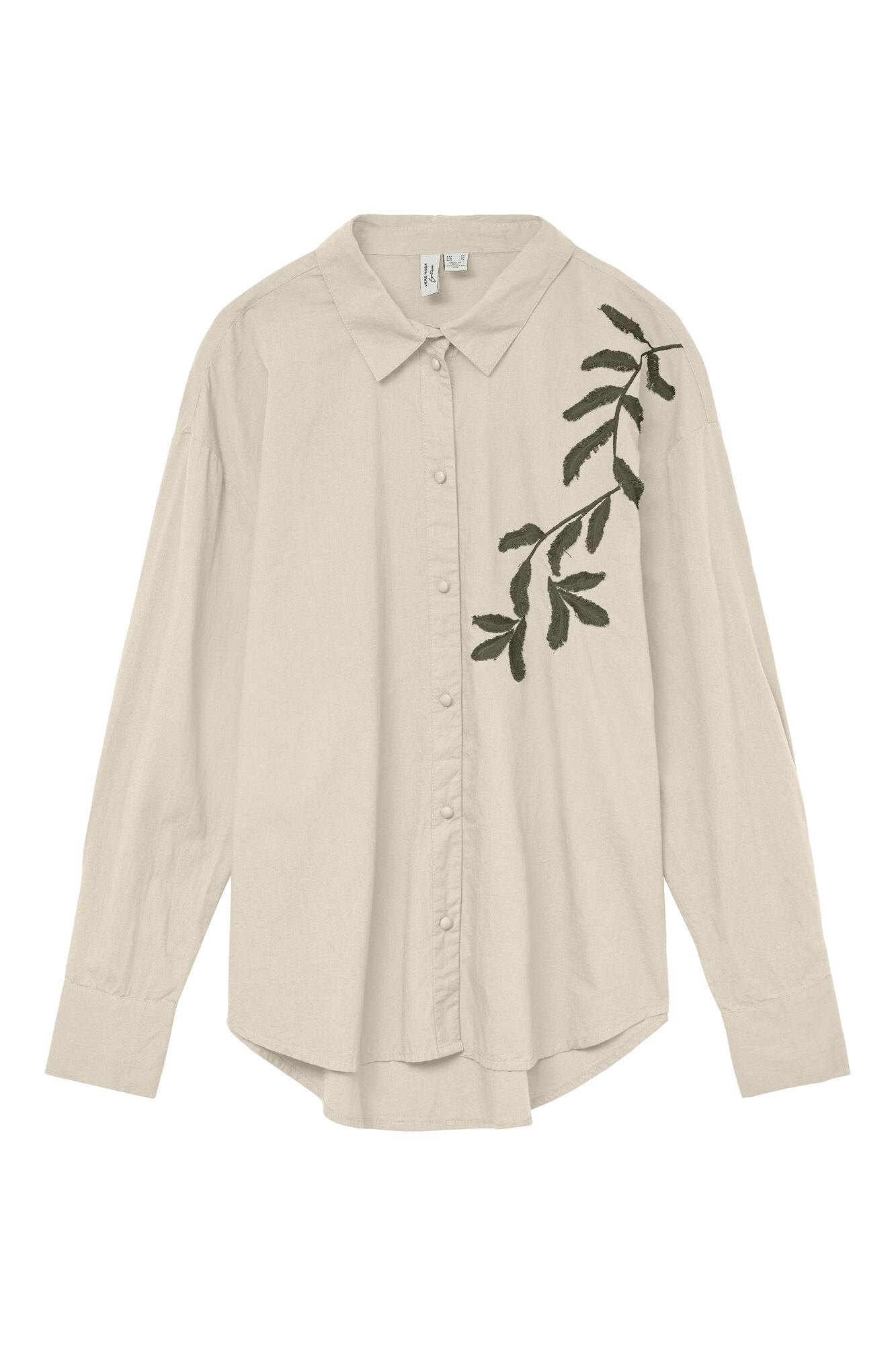Vero Moda Camisa bordada de algod&oacute;n org&aacute;nico